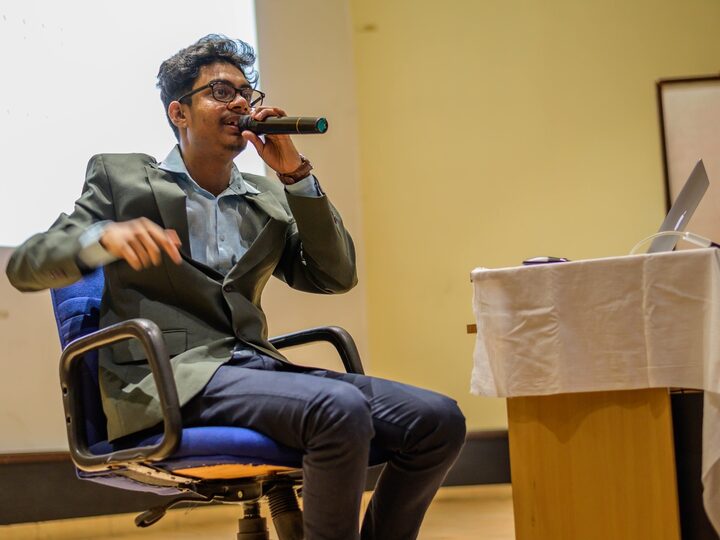 Som Sankar Naskar presenting at a campus session