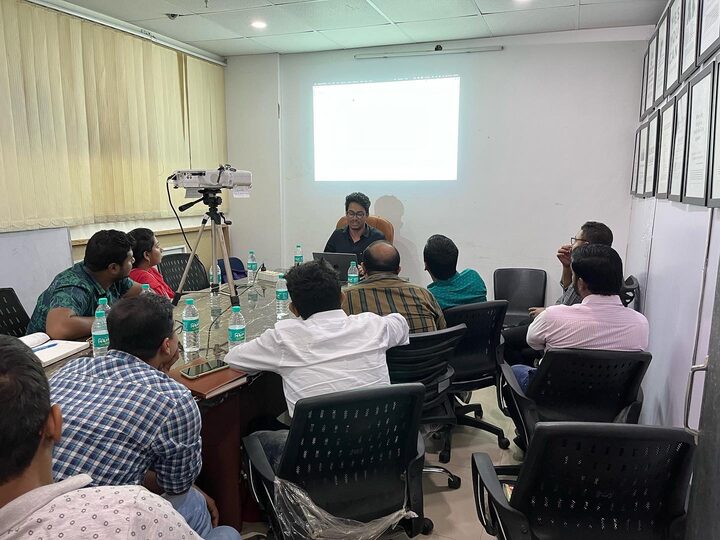 A corporate training room during a camp